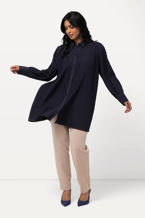 Produktbild Ulla Popken Plissee-Bluse, A-Linie, Hemdkragen, Langarm (50, 52)