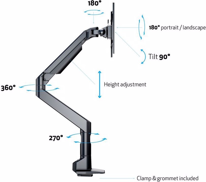 Actual product image Multibrackets Throttle joint W+T holder (Table, 49")