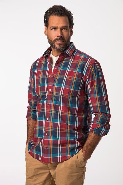 Produktbild JP1880 Karohemd, Langarm, Kentkragen, Modern Fit (5XL)