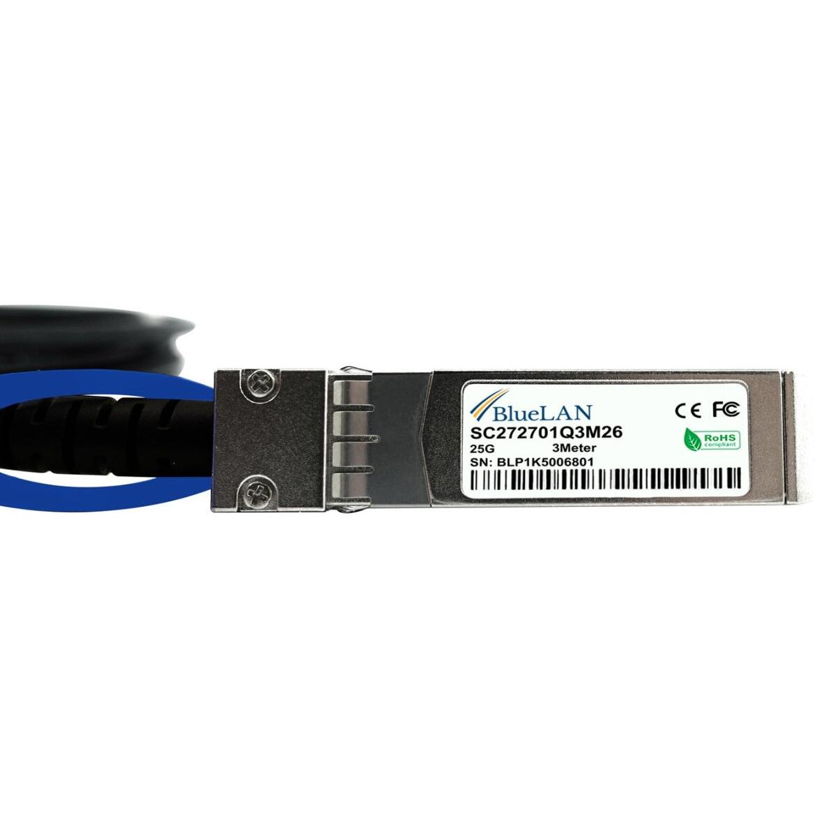 Thumbnail - CBO LinkSys SFP28-DAC-3M kompatibles BlueLAN DAC SFP28 SC272701Q3M26, Transceiver, Schwarz