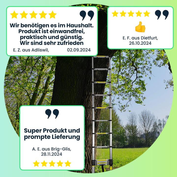 Produktbild Eaxus Teleskopleiter (Teleskopleiter, 380 cm)