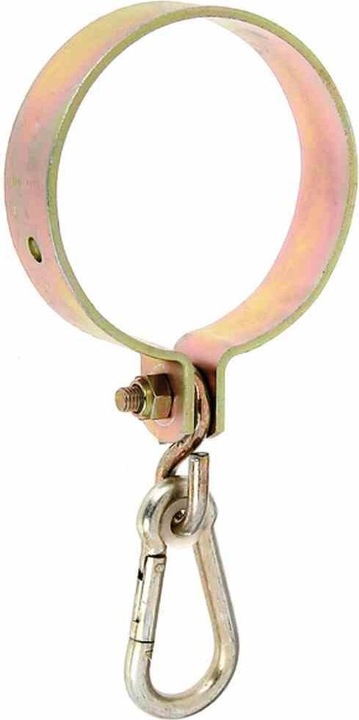Actual product image GAH 207519 Swing clamp for round timber galvanised yellow clamp-Ø 120 mm