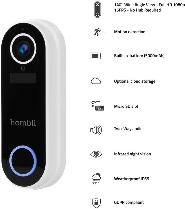 Image du produit Hombli Smart Doorbell 2 + Chime 2 (WiFi)