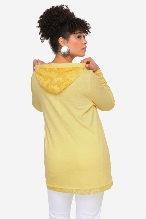 Produktbild Miamoda Langarmshirt, Kapuze, Spitzen-Details (42)