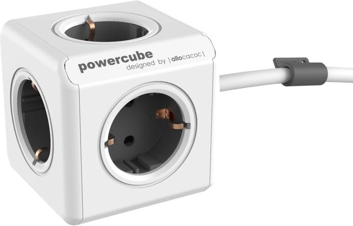 Allocacoc PowerCube Extended Grijs 1.5m cable (5 x, CEE 7/3, 1.50 m)