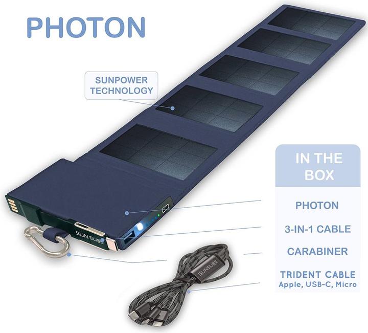 Actual product image Sunslice Portable 4W photon solar charger (4000 mAh, 4 W, 20 Wh)
