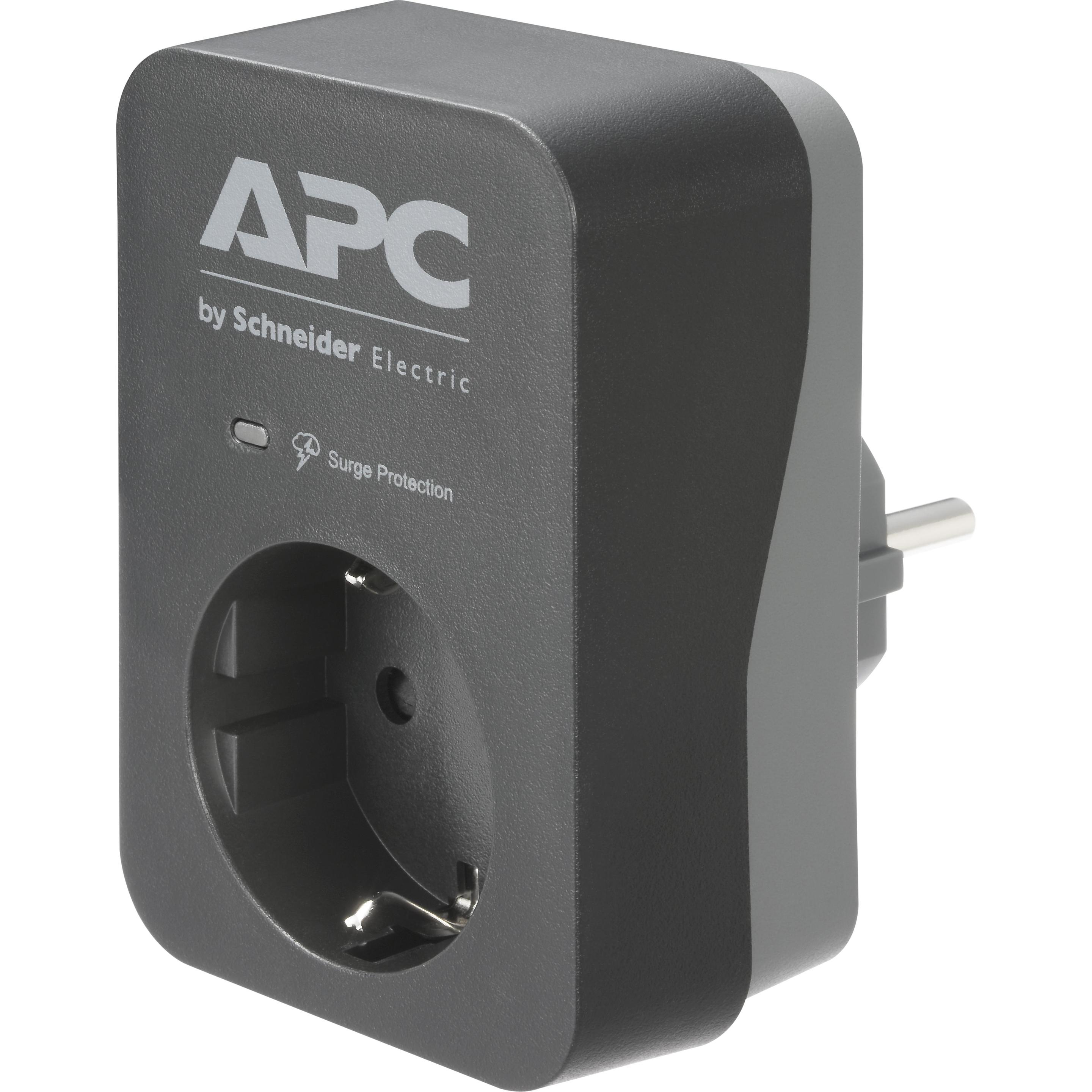 APC, Steckdosenleiste, PME1WB-GR Spannungsschutz 1 AC-Ausgänge 230 V Schwarz (1 x, CEE 7/7)
