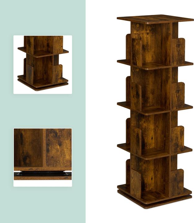 Produktbild Relaxdays Bücherregal (39 x 39 x 125.5 cm)