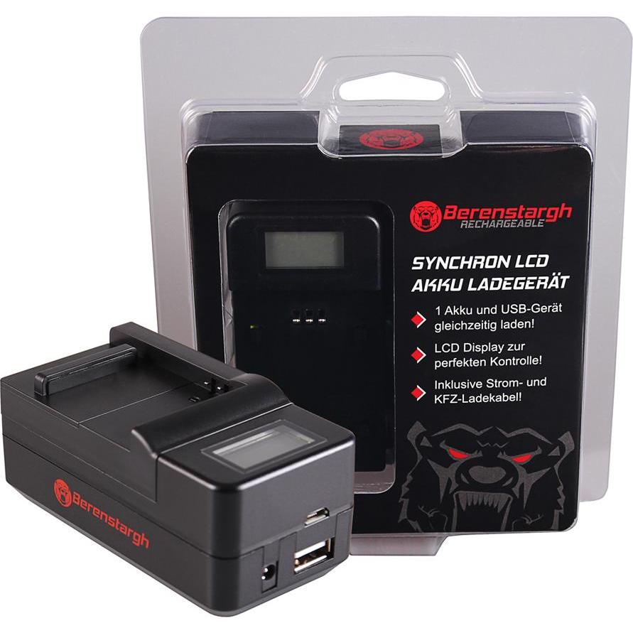 Berenstargh Synchron USB Ladegerät f. Samsung B740E Galaxy NX mini NXF1 S4 Zoom S4 Zoom LTE SMC101 (Caricabatterie per fotocamere), Alimentatore fotoc