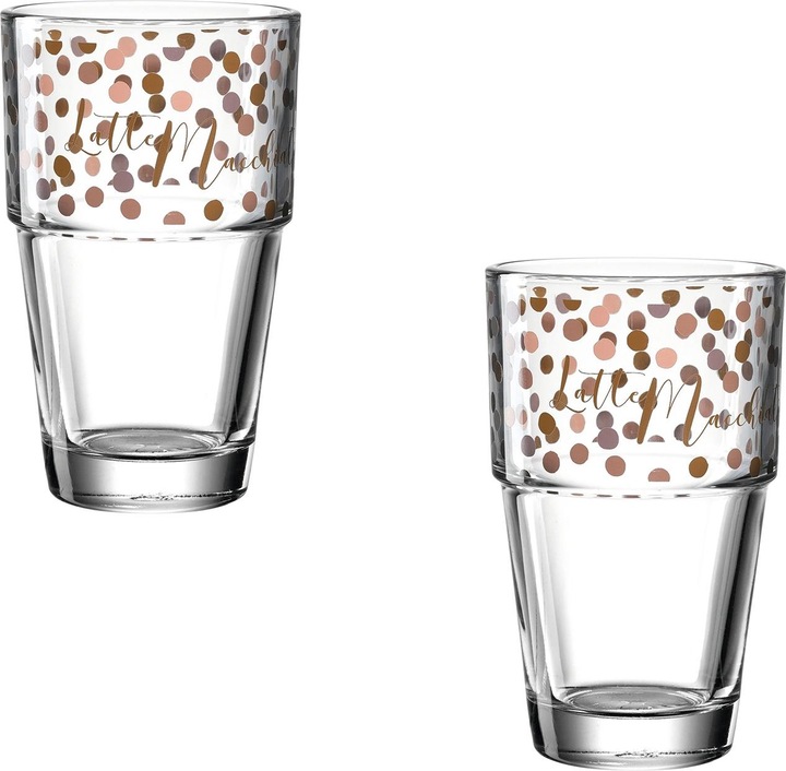 Produktbild Leonardo Latte Macchiato-Glas Solo Herz 410 ml, 6 Stück, Transparent (410 ml, 6 x)