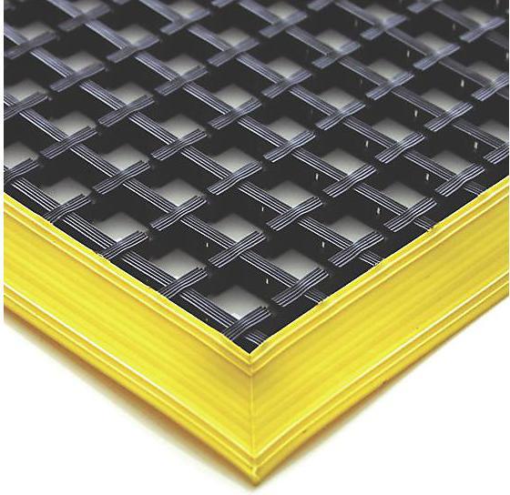 Image du produit kaiserkraft Tapis anti-fatigue, noir, armure simple (150 x 100 cm)