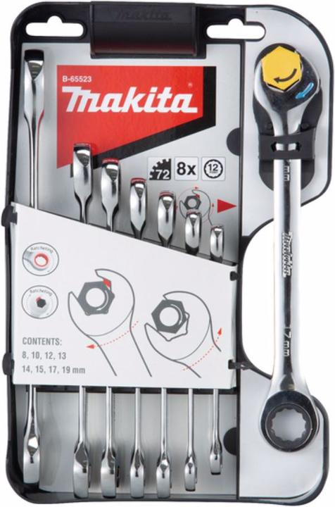 Makita B-65523 (19 mm, 8 mm, 10 mm, 14 mm, 18 mm, 11 mm, 12 mm, 17 mm, 15 mm, 13 mm, 9 mm, 16 mm)