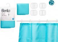 Berilo polyester bathroom curtain blue polyester dots 180 (180 x 180 cm)