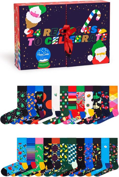 Actual product image Happy Socks 24 Days of Holiday Socks Advent Calendar (pack of 24, 41 - 46)