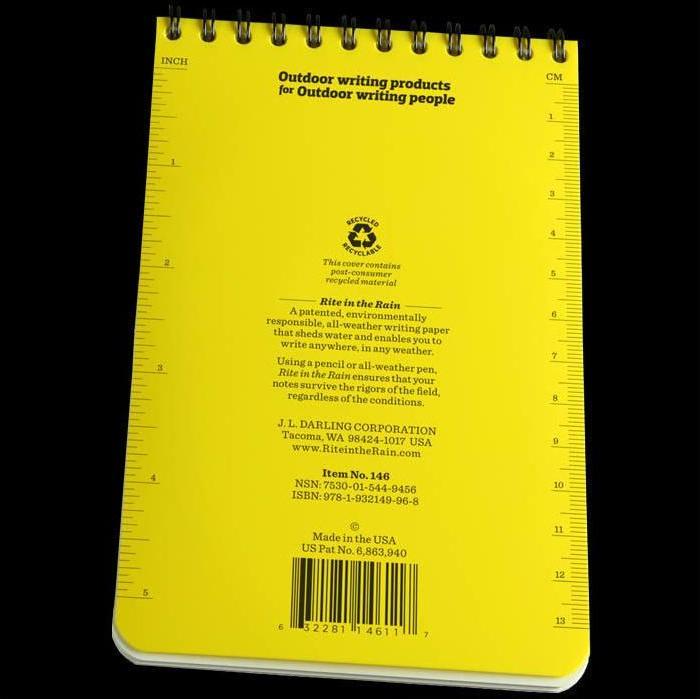 Actual product image Rite in the Rain 4 X 6 All Weather Notebook 146 (Lined)