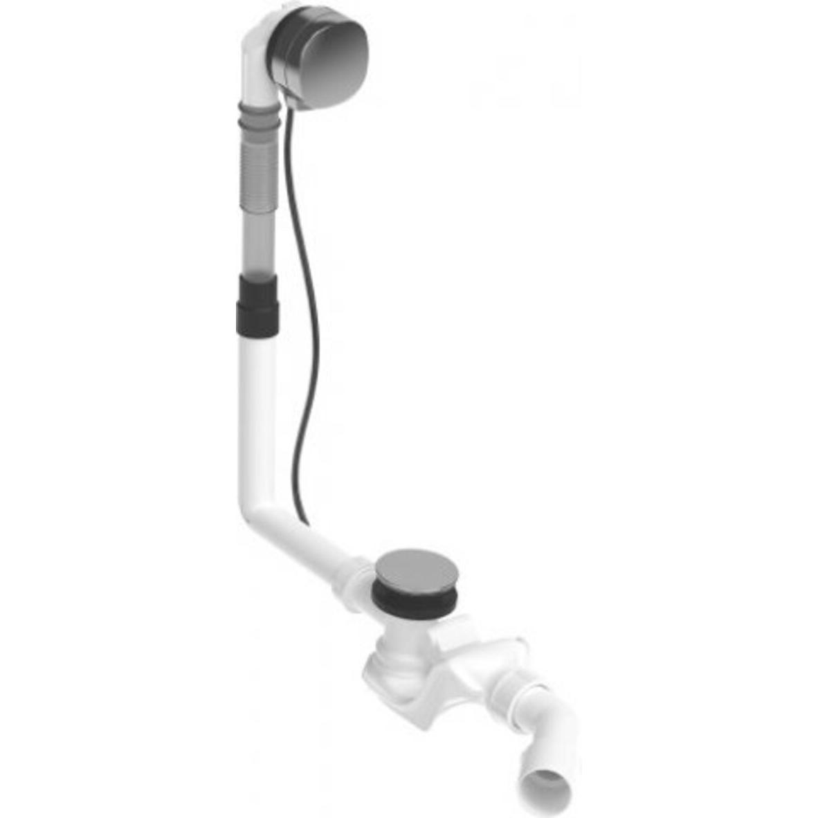 Duravit, Siphon, Ab-/Überlaufgarnitur QUADROVAL mit Wanneneinlauf chrom (Überlaufgarnitur, 1/2")