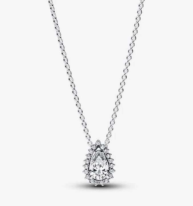 Actual product image Pandora Sparkling pear wreath necklace (Sterling silver 925, 45 cm)