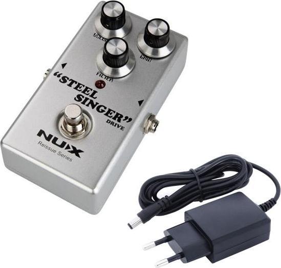 NUX Steel Singer overdrive pedal effects unit with power supply unit (Guitar)