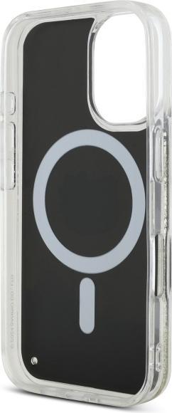 Actual product image Hello Kitty HKHMP16SLGDIK iPhone 16 6.1" czarny złoty/black gold hardcase Liquid Glitter Fever MagS (Apple iPhone 16)