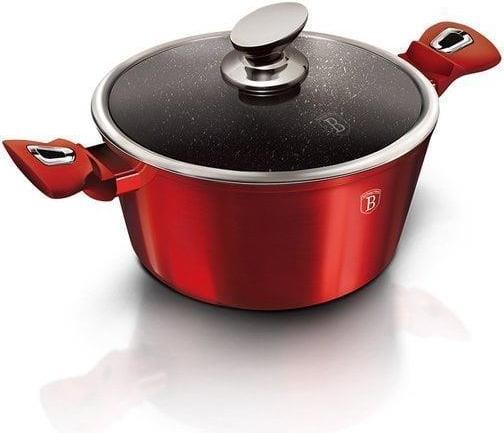 Produktbild BerlingerHaus Casserole With Lid 24 cm Burgund Metalic (24 cm, Kochtopf, Aluminium)