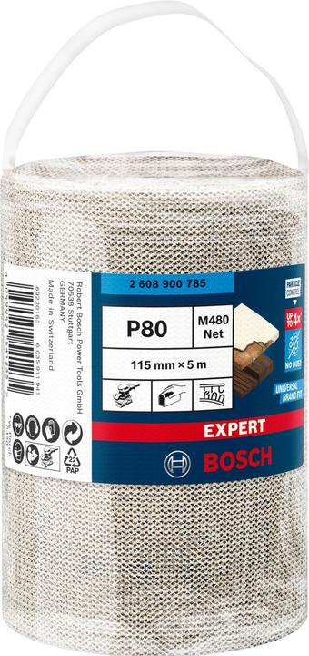 Image du produit Bosch Professional Zubehör Rouleau abrasif Expert M480, 115 mm, 5 m, G 80 (80)