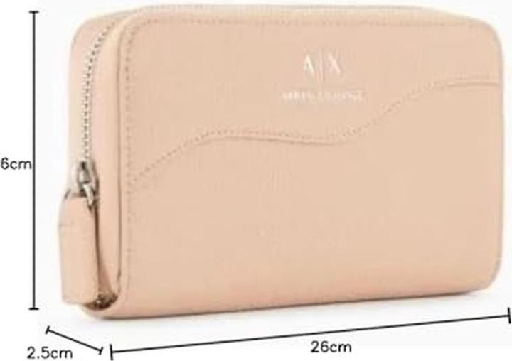 Actual product image Armani Exchange Essential Wave Silver Logo Bi-Fold Wallet