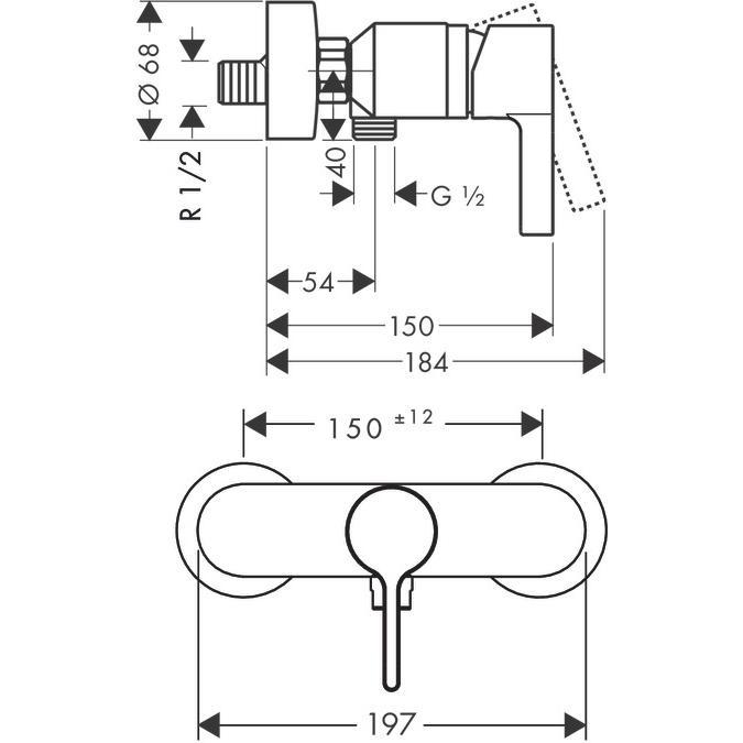 Thumbnail - hansgrohe, Badarmatur, Metris S Chrom
