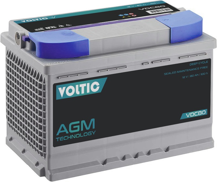 Produktbild Voltic VDC80 Deep Cycle AGM Batterie (12 V, 80 Ah)