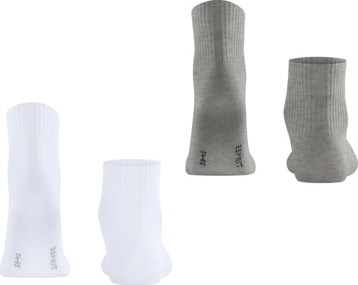 Produktbild Esprit Plain Rib 2-Pack Baumwollsneakersocken (2er Pack, 43 - 46)
