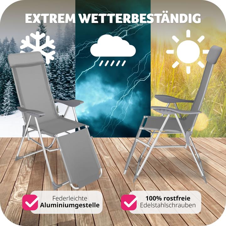 Produktbild tectake 2x Gartenstuhl