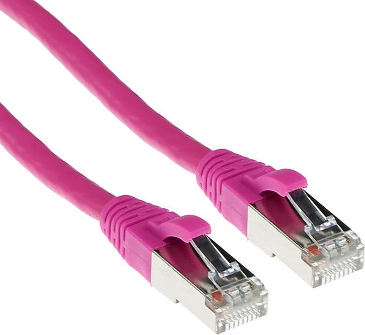 Actual product image ACT Pink 7 meter LSZH SFTP CAT6A patch cable snagless with RJ45 connectors (SFTP, CAT6a, 7 m)