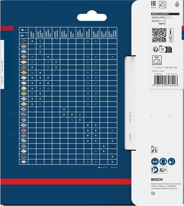 Produktbild Bosch Professional Zubehör Kreissägeblatt Expert for High Pressure Laminate, 165 x 20 x 2,6 mm, 48