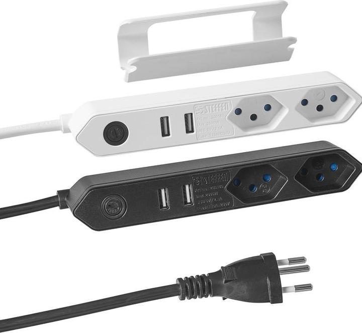 Produktbild Steffen Steba IQ inkl. Clip-Befestigung (2 x, Typ 13, USB-A, 1.50 m)