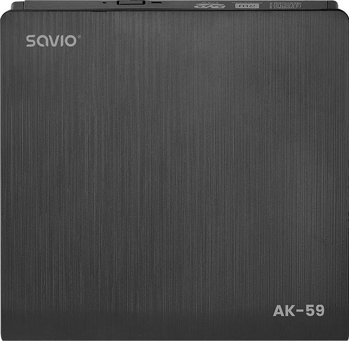Produktbild Savio AK-59 Externer schlanker CD/DVD-Recorder R/RW - USB-C/USB-A, juodas (CD Brenner, DVD Brenner)