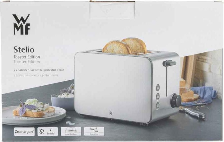 Produktbild WMF Stelio Doppelschlitz-Toaster mit Brötchenaufsatz und Bagel-Funktion