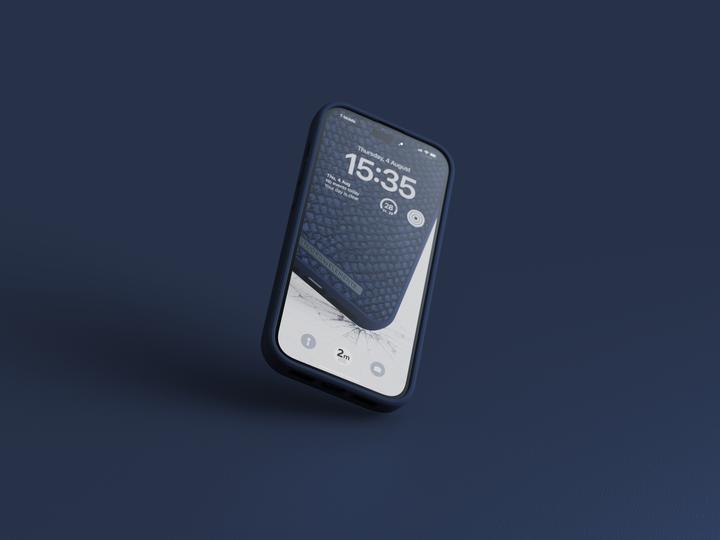 Immagine prodotto Njord Custodia rigida Salm.Leather Magsafe blu (Apple iPhone 14 Pro Max)