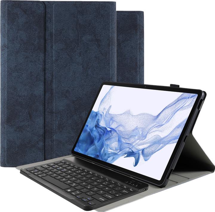 Produktbild Cazy Tastatur Hülle Kompatibel mit Samsung Galaxy Tab S8+ - Schutz Etui mit magnetisch Abnehmbarer (DE, Galaxy Tab S8+)