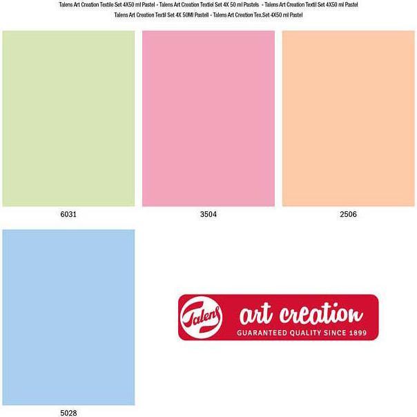 Actual product image Royal Talens Textile set Pastel | 4 x 50 ml (200 ml)