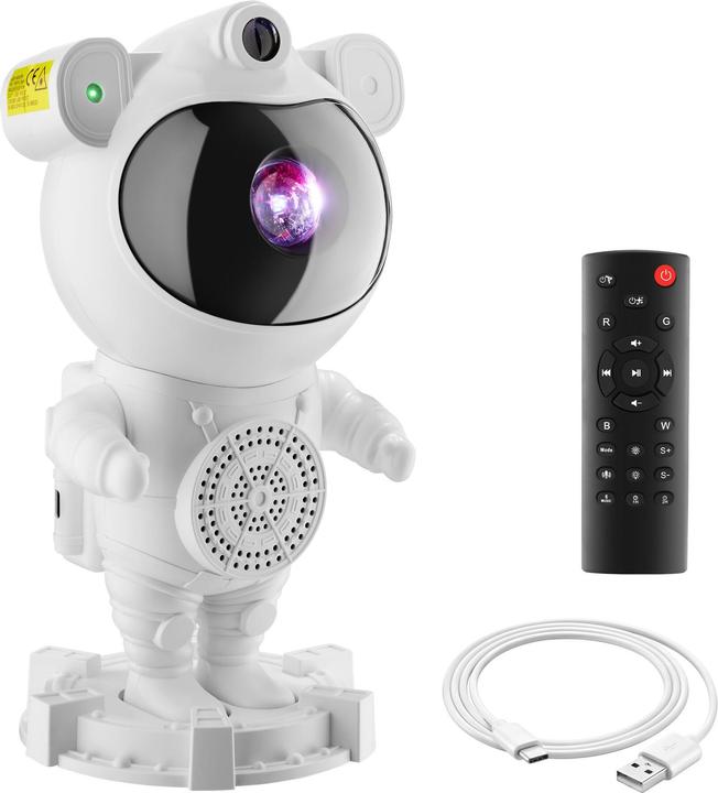 tectake LED-Sternenhimmel-Projektor Astronaut, inkl. Bluetooth