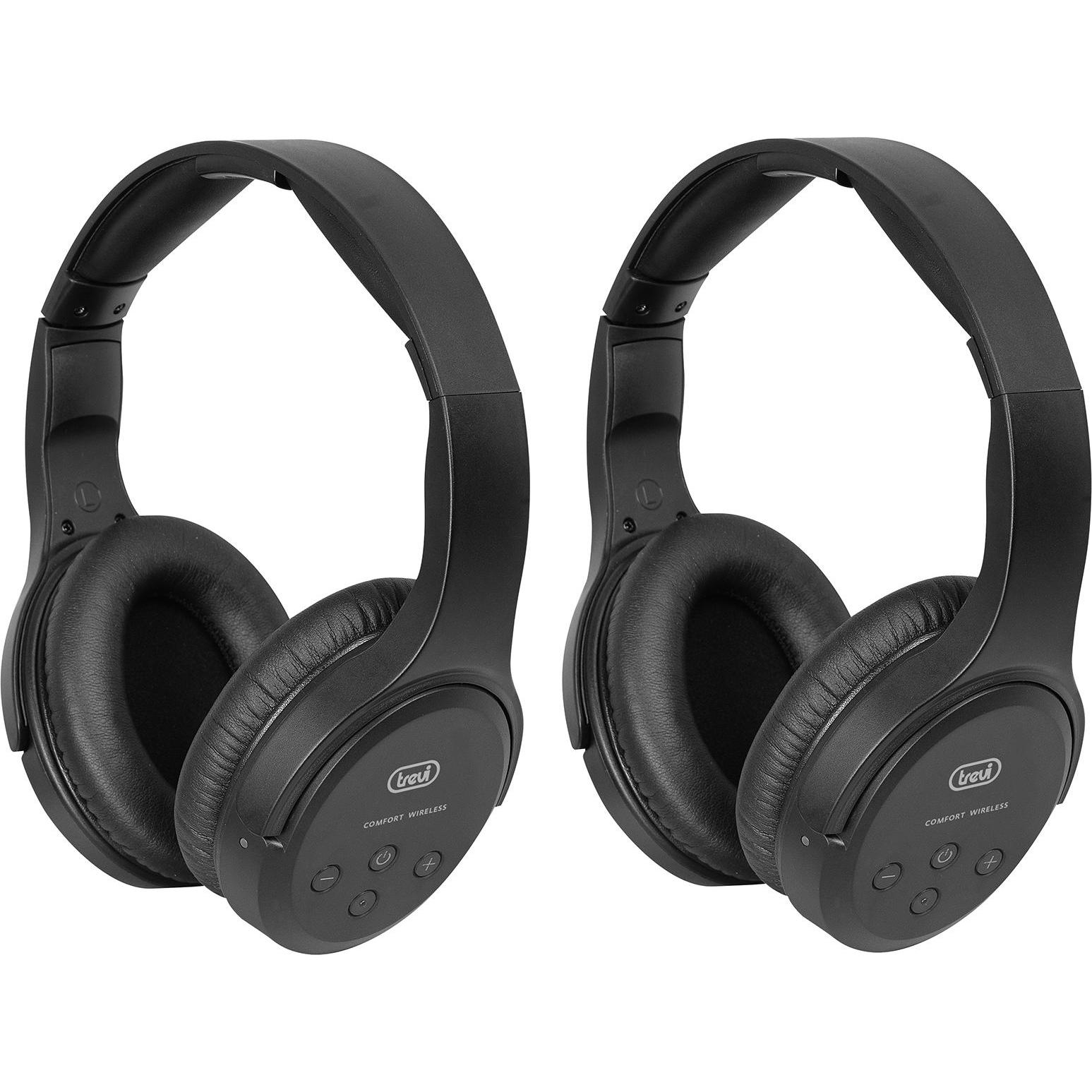 Trevi FRS 1580 TW (Bedraad, Draadloze), Koptelefoon, Zwart