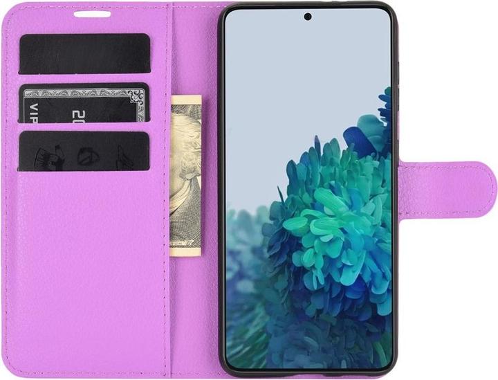 Actual product image Cover-Discount Galaxy S21 - leather case cover purple (Samsung Galaxy S21)