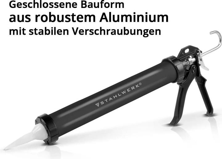 Actual product image Stahlwerk Silicone gun SPB-600 ST with 600 ml aluminum silicone gun