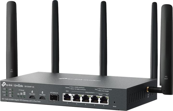 Immagine prodotto TP-Link Gateway VPN Gigabit Omada 4G+ Cat6 AX3000 con PoE+ a 4 porte