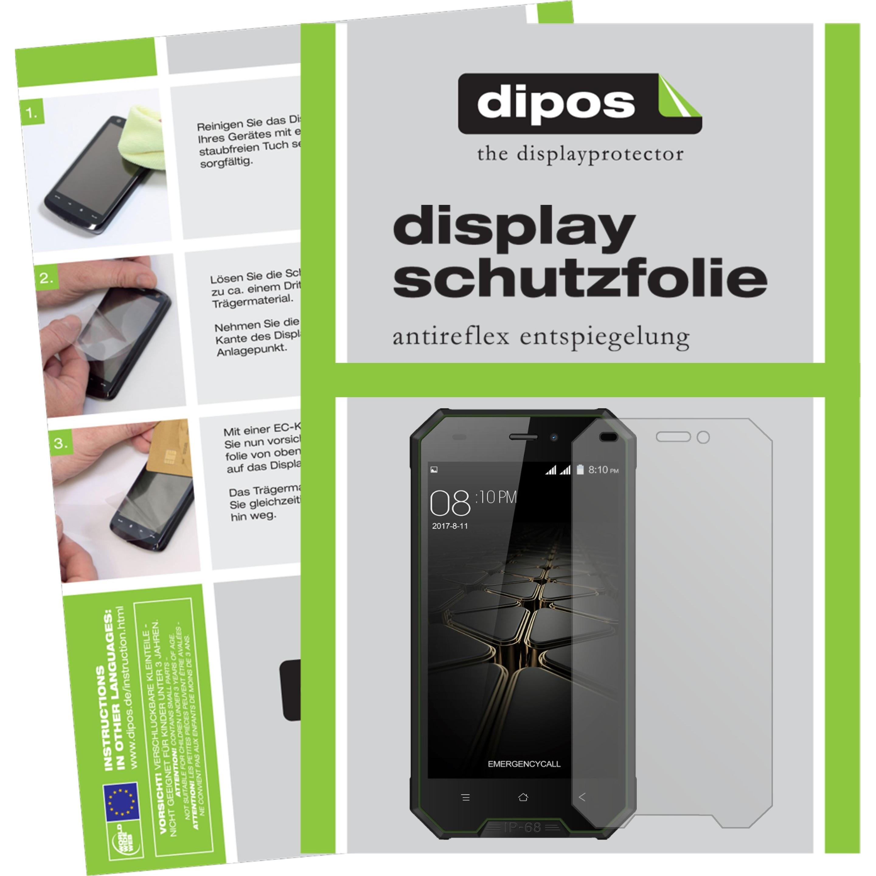 Dipos Displayschutzfolie Antireflex (5 Stück, Blackview BV4000), Smartphone Schutzfolie, Transparent