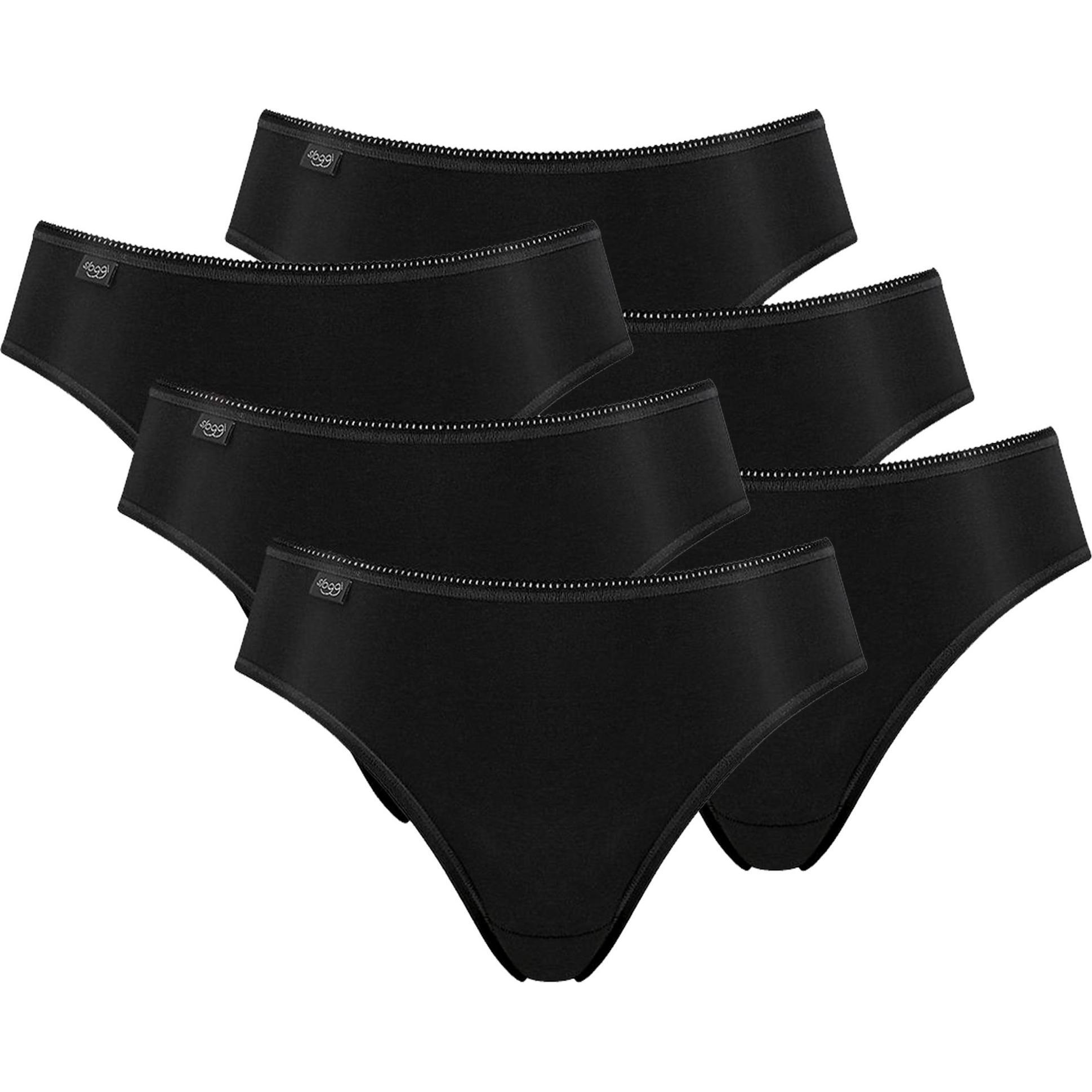 Sloggi, Damen, Unterhosen, Slip Casual, Schwarz, (48, 6er Pack)