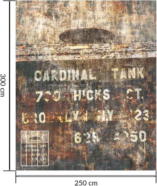 Rasch Wall mural 429794 Factory IV Industrial rust red 300 x 250 cm (300 x 250 cm)