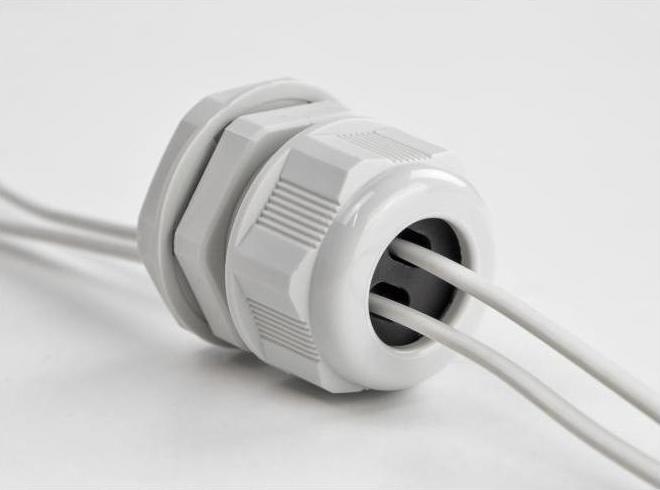 Produktbild Delock Kabelverschraubung PG21 für Flachkabel mit zwei Kabeleinführungen grau 2 Stück