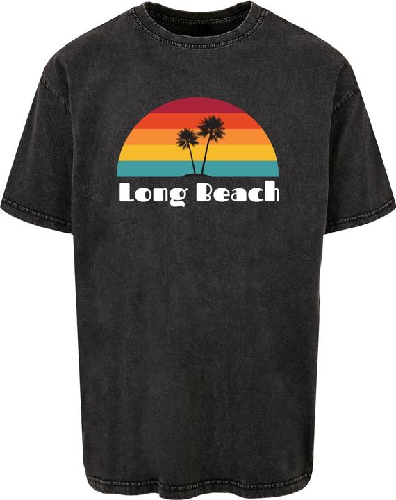 Merchcode Long Beach X Acid Washed Heavy Oversize Tee - 112325 (L)