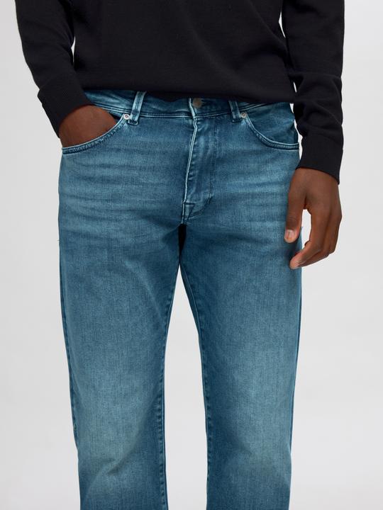 Actual product image Selected Medium Blue Straight Fit Jeans (30)