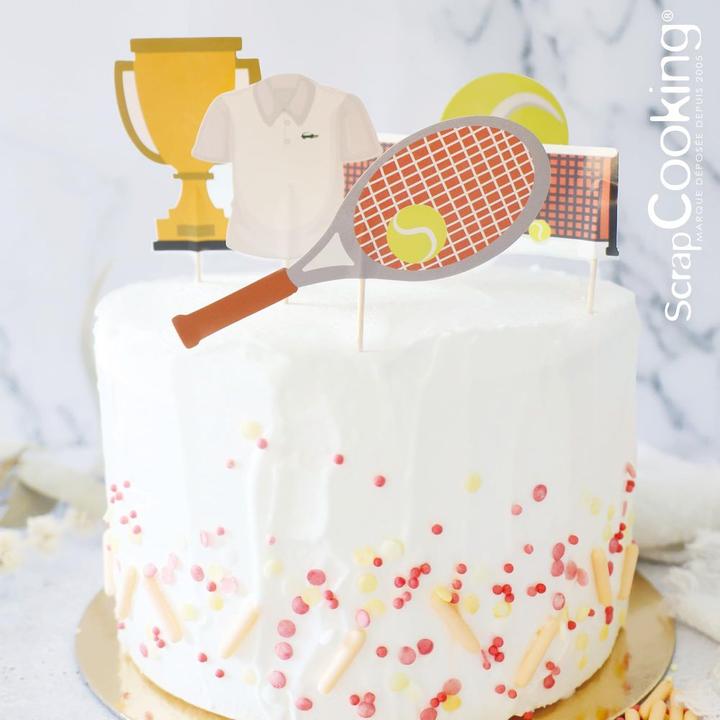 Actual product image ScrapCooking Set of 5 cake decorations with tennis motifs (1 x)